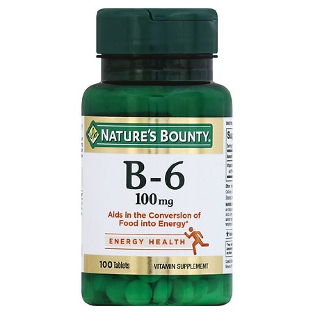 Nature s Bounty Vitamin B-6 Tablets 100 Mg 100 Ct