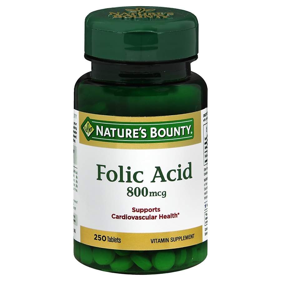 Atlantische Oceaan Definitie Conjugeren Nature's Bounty Natural Folic Acid 800 mcg Dietary Supplement, Tablets |  Walgreens
