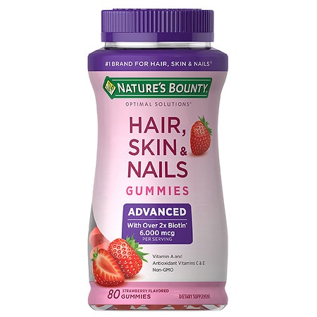 Nature's Bounty Optimal Solutions Advanced Hair, Skin, Nails Gummies |  Walgreens