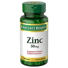 Nature's Bounty Zinc 50 mg Caplets | Walgreens