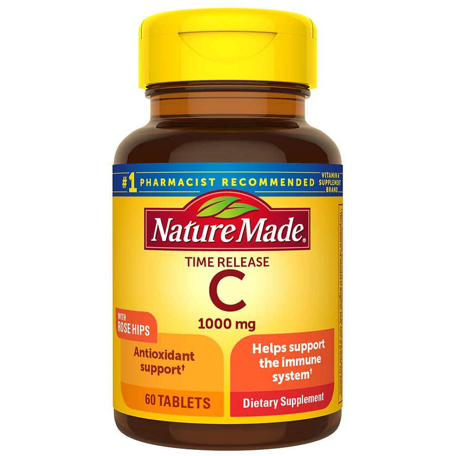 Nature Made Vitamin C 1000 mg Time Release Tablets with Rose Hips