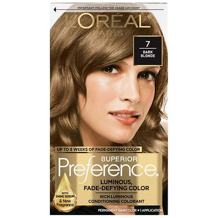 L'Oreal Paris Superior Preference Fade-Defying Shine Permanent Hair Color Dark Blonde 7
