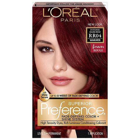 L'Oreal Paris Superior Preference Permanent Hair Color Intense Dark Red RR-04