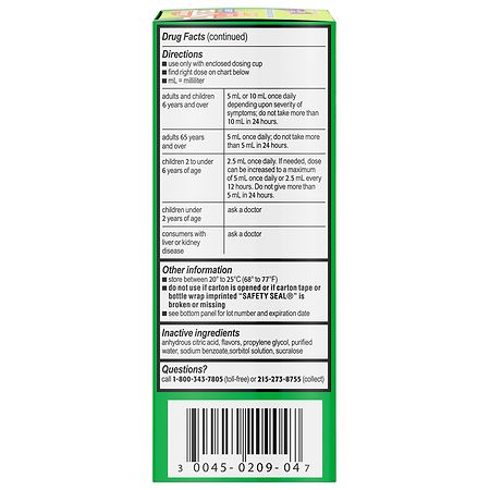 Children's Zyrtec 24 Hour Allergy Relief Syrup Grape