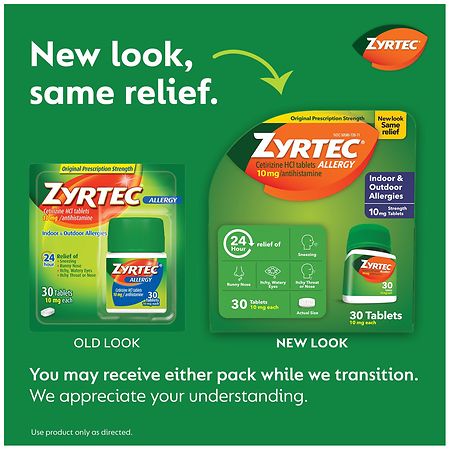 Zyrtec 24 Hour Allergy Relief Tablets