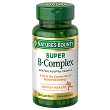 Nature's Bounty Super B Complex Tablets With Folic Acid | Walgreens