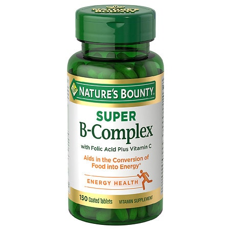 Nature's Bounty Super B Complex Tablets With Folic Acid