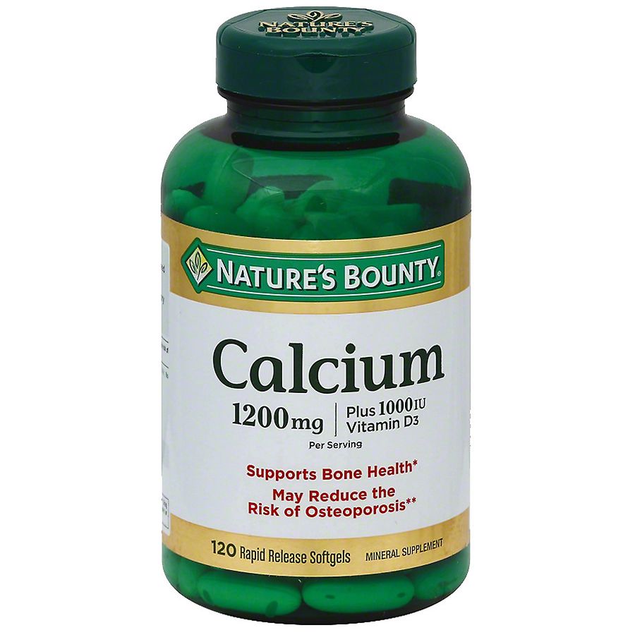 Nature's Bounty Calcium 1200 mg plus Vitamin D3 1000 IU Dietary Supplement Softgels