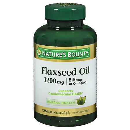Nature's Bounty Flaxseed Oil 1200 mg Dietary Supplement Softgels