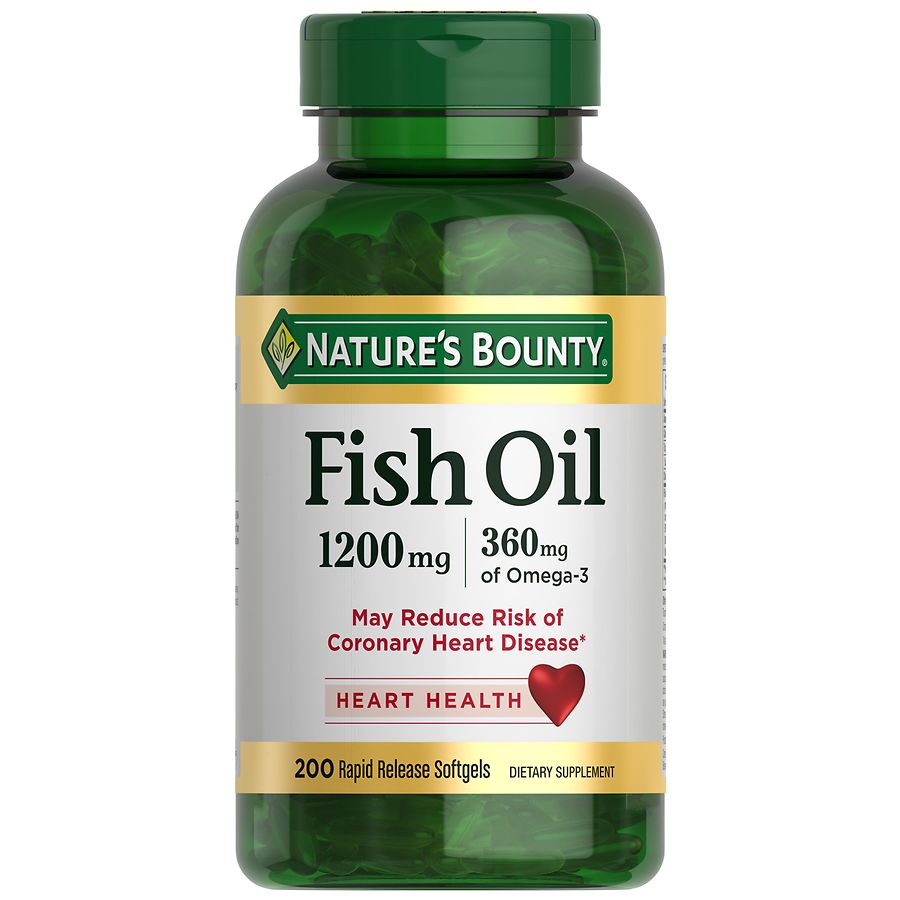Nature's Bounty Fish Oil With Omega 3 Softgels, 1200 Mg