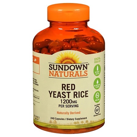 Sundown Naturals Red Yeast Rice 1200 mg Dietary Supplement Capsules