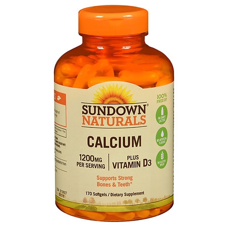Sundown Naturals Calcium plus Vitamin D3, 1200mg, Softgels