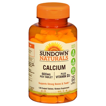Sundown Naturals Calcium plus Vitamin D3, 600mg, Tablets