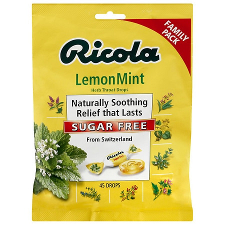 Ricola Herb Throat Drops Sugar Free Lemon Mint