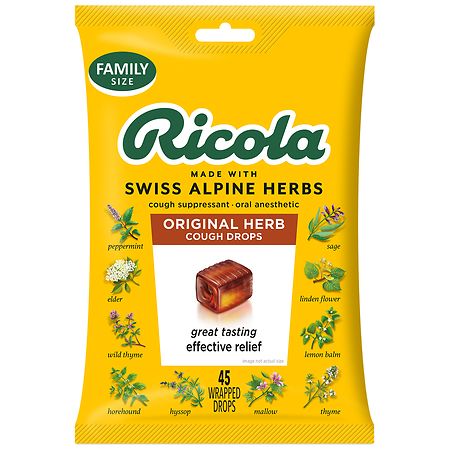 Ricola Natural Herb Cough Suppressant Throat Drops Original