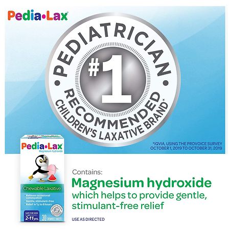 Fleet Children's Pedia-Lax Saline Laxative Chewable Tablets Watermelon