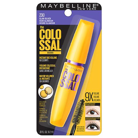 Maybelline Volum' Express The Colossal Big Shot Washable Mascara, 223  Blackest Black (Pack of 2)