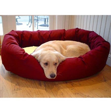 Majestic Pet Products Bagel Bed Small, 24 inch Burgundy