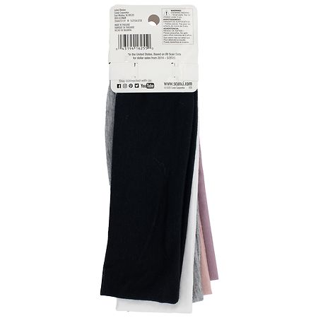 Scunci No Damage Classic Wide Knit Headwraps Pink, White, Grey and Black