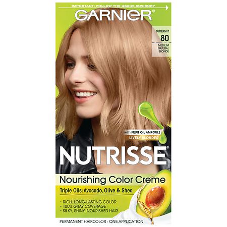 Garnier Nutrisse Nourishing Hair Color Crème 80 Medium Natural Blonde (Butternut)