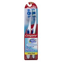 Colgate 360 Toothbrush With Tongue And Cheek Cleaner Soft 