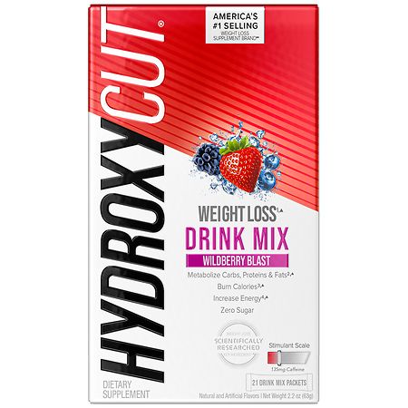 Hydroxycut Weight Loss Drink Mix, Sugar Free Wildberry Blast Wildberry