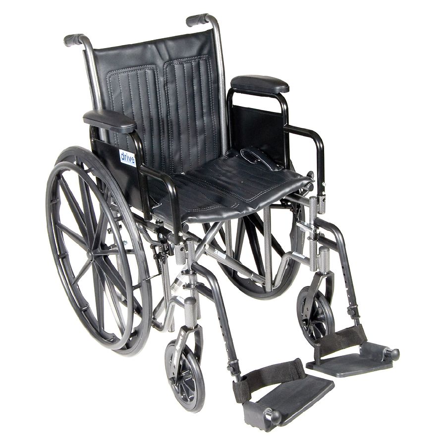 Drive Medical Silver Sport 2 Wheelchair, Detachable Desk Arms