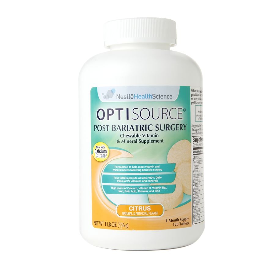 Optisource Post Bariatric Surgery Formula Chewable Vitamin & Mineral Supplement Tablet