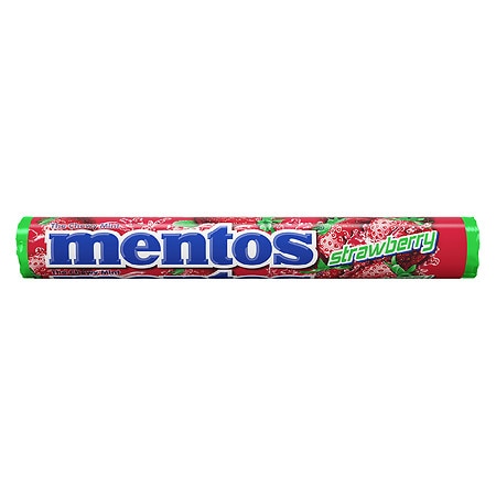 Mentos Chewy Mint Candy Roll Strawberry, 15 pk