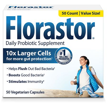 Florastor Daily Probiotic Supplement Capsules for Men and Women