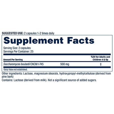 Florastor Daily Probiotic Supplement Capsules for Men and Women
