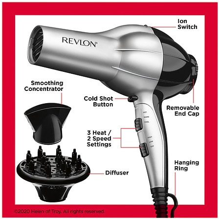 Revlon Shine Booster Hair Dryer, 1875W Smooth Blowout and Maximum Volume |  Walgreens