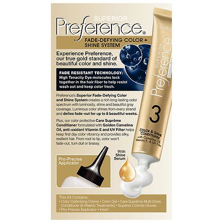 L'Oreal Paris Superior Preference Permanent Hair Color, Ultimate Black 1