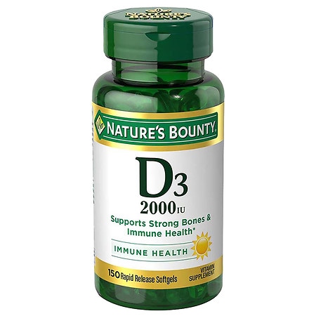 Nature's Bounty Super Strength Vitamin D3 2000 IU Dietary Supplement Softgels