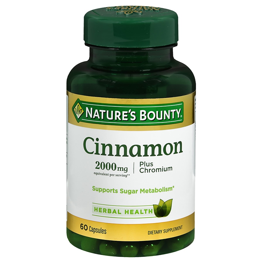 Nature's Bounty High Potency Cinnamon 2000 mg Dietary Supplement Capsules