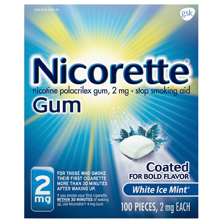 Nicorette Nicotine Gum to Stop Smoking, NicoDerm CQ or Nicorette Coupon