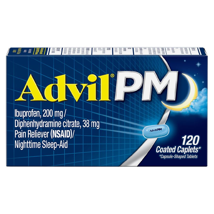 Advil PM Pain Reliever / Nighttime Sleep Aid Caplet