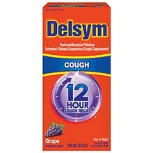 Delsym Adult Cough Suppressant Liquid 12 Hour Grape | Walgreens