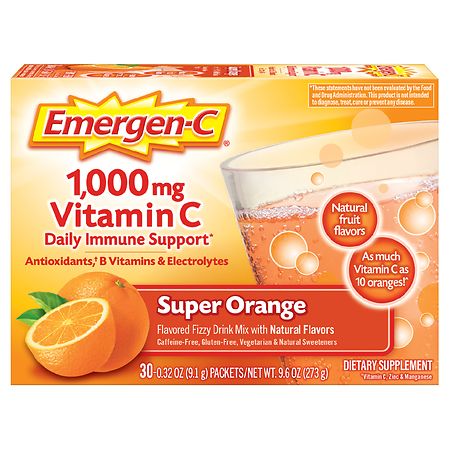 Emergen-C Daily Immune Support Drink with 1000 mg Vitamin C Super Orange