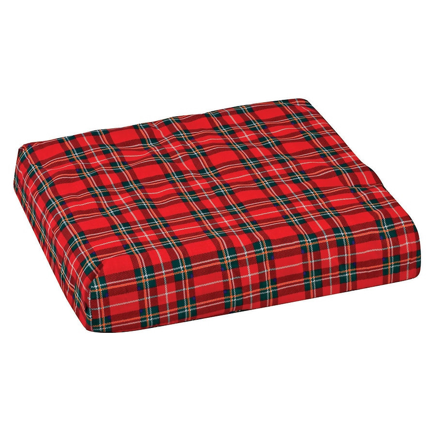 Mabis Convoluted Foam Chair Pad, Seat with Plaid Cover Walgreens