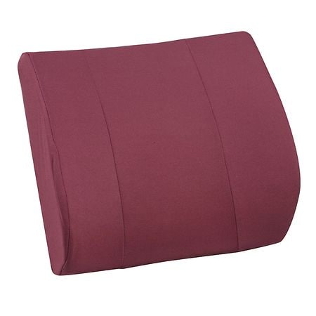 Mabis RELAX-A-Bac Lumbar Cushion with Insert Burgandy