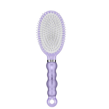 Conair Gel Grips, Nylon Bristle Cushion Hairbrush (Colors Vary)