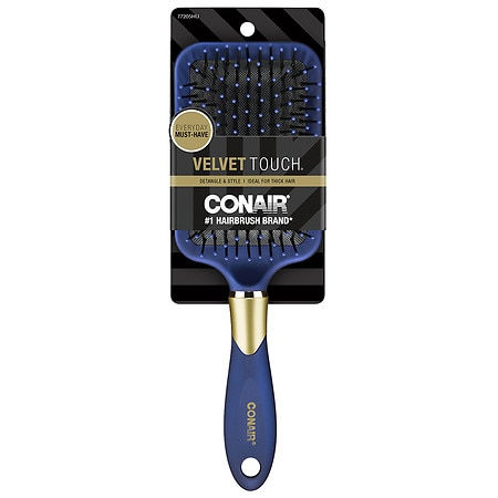 Conair Velvet Touch Ball-Tipped Bristle Paddle Hairbrush
