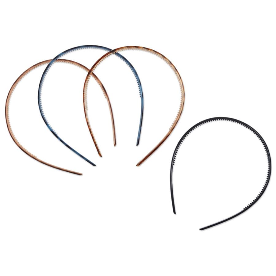 Scunci Effortless Beauty Thin Plastic Headbands Neutral Colors