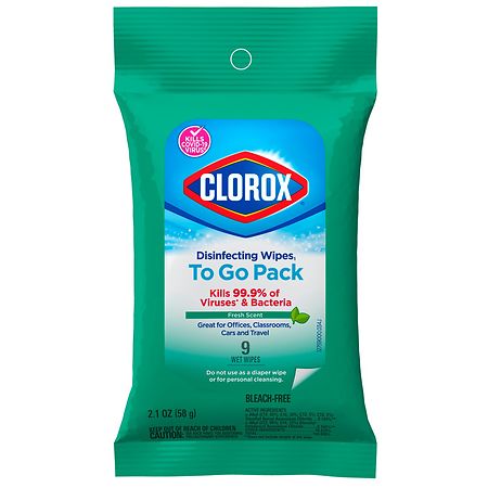 Clorox Disinfecting Wipes On The Go, Bleach Free Fresh