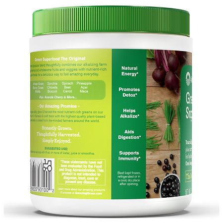 Amazing Grass Greens Superfood Blend with Organic Spirulina,  Digestive Enzymes - 100 Servings : Health & Household