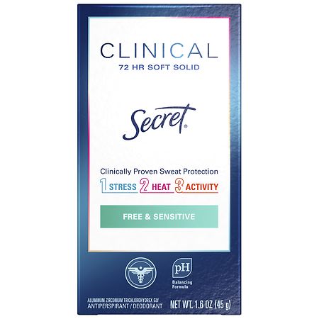 Secret Clinical Strength Soft Solid Antiperspirant Free & Sensitive