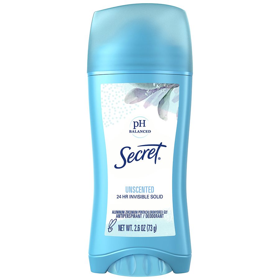 Secret Invisible Solid Antiperspirant Deodorant Unscented