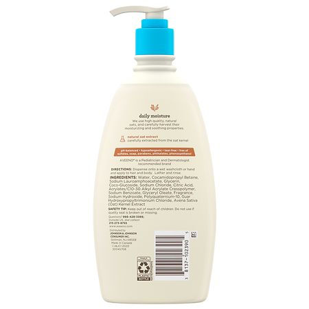 Aveeno Baby Body Wash Shampoo, Oat Extract
