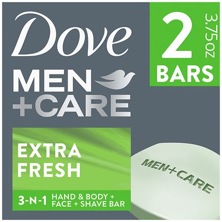 Dove Men+Care Extra Fresh 3-in-1 Bar Soap, 3.75 oz Ingredients - CVS  Pharmacy